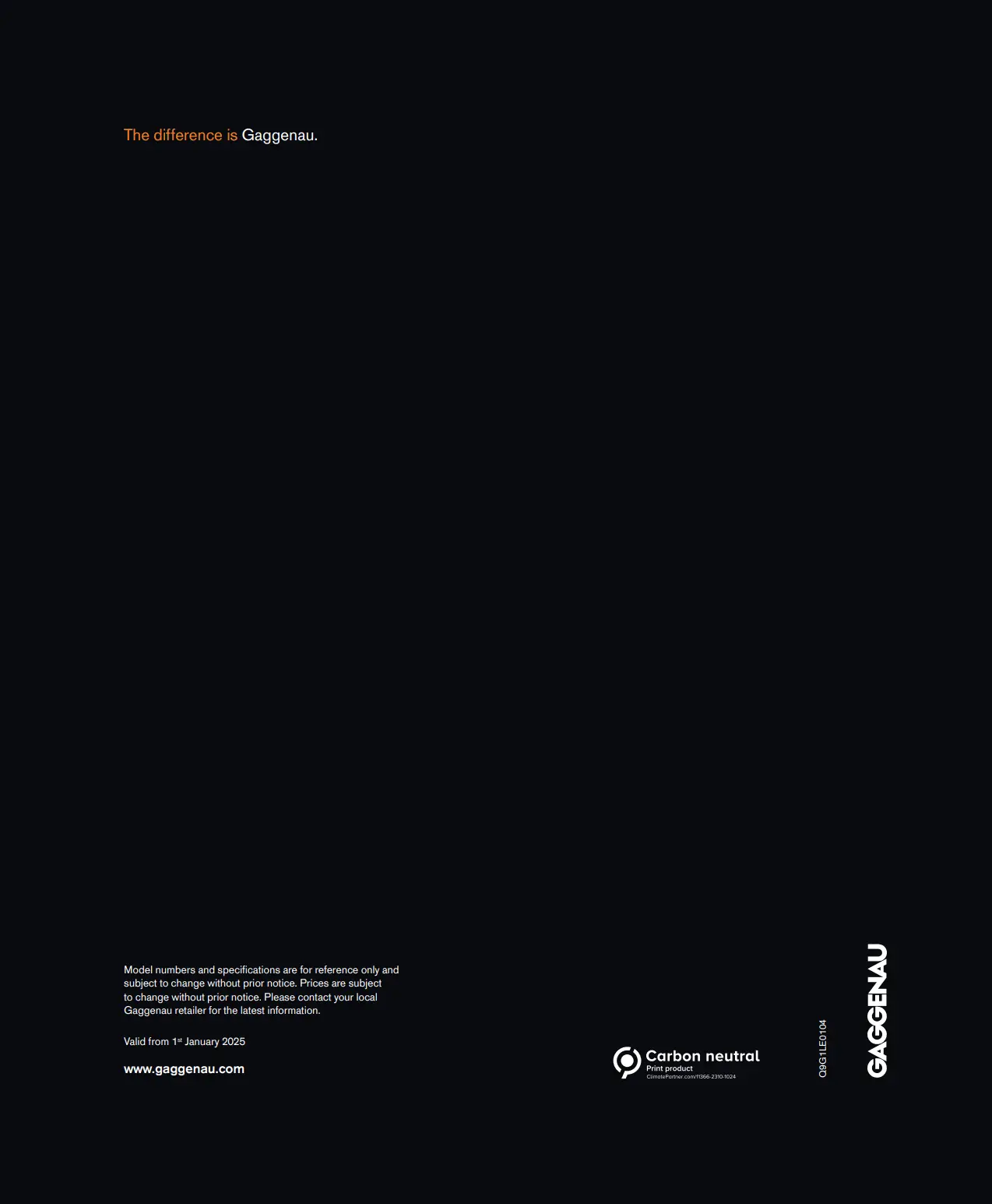 Gaggenau brochure